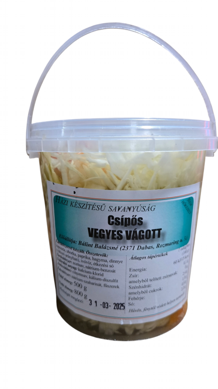 Csípős vegyes vágott (500/800g)