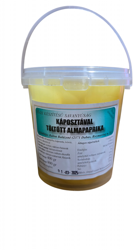 Káposztával töltött almapaprika (400/800g)