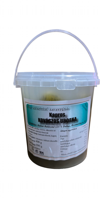Kapros kovászos uborka (400/800g)