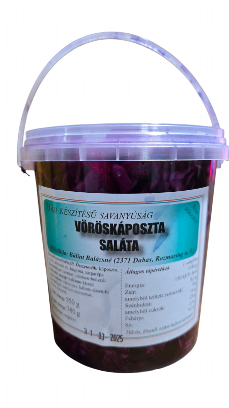 Vöröskáposzta saláta (550/780g)